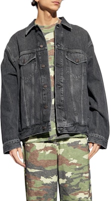 Acne Studios SS24 Chaqueta Negra Lavada de Botón Simple. C90167-900 Shop Acne Studios SS24 Chaqueta Negra Lavada de Botón Simple. C90167-900