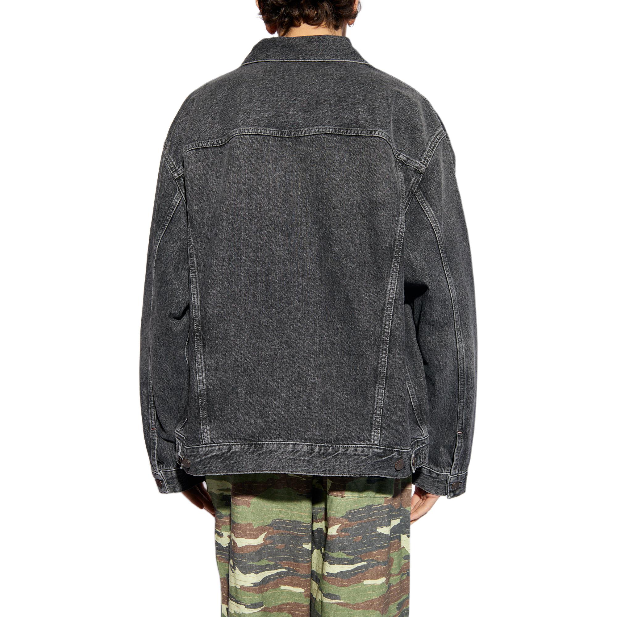 Details for Acne Studios SS24 Chaqueta Negra Lavada de Botón Simple. C90167-900