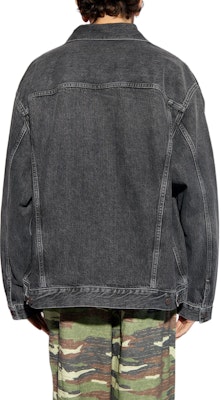 Acne Studios SS24 Chaqueta Negra Lavada de Botón Simple. C90167-900 Details for Acne Studios SS24 Chaqueta Negra Lavada de Botón Simple. C90167-900