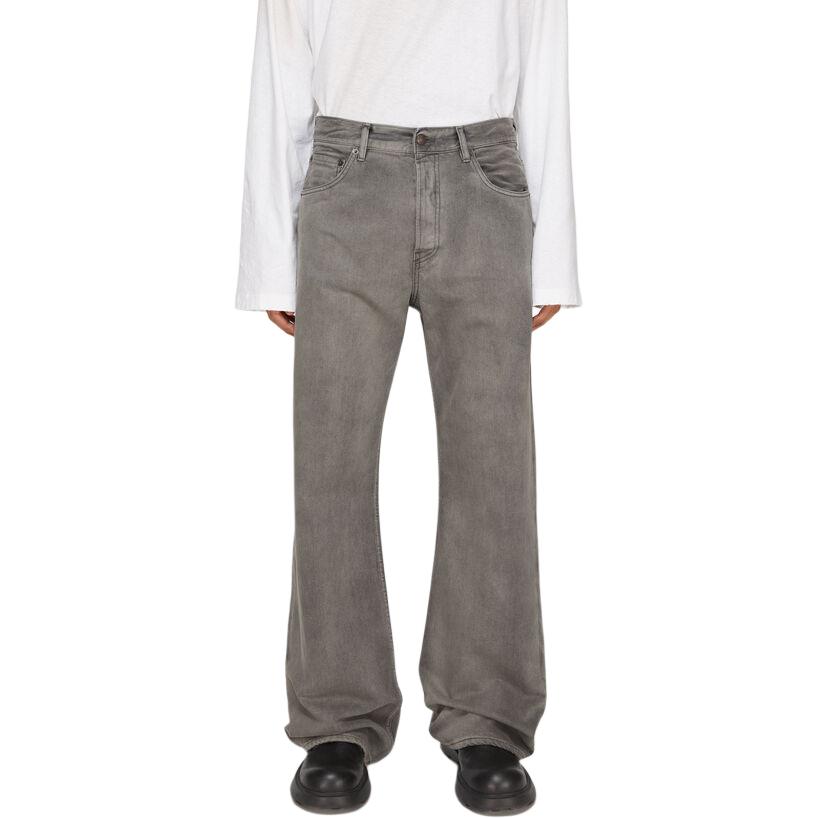 Acne Studios SS24  Wide-Leg Cropped Jeans Anthracite Gray B00352-AA2 圖 3