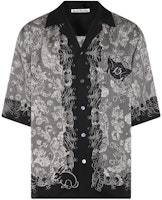 Acne Studios SS24 All-Over Print Colorblock Cuban Collar Shirt Unisex Black. BB0587-BM9 Acne Studios SS24 All-Over Print Colorblock Cuban Collar Shirt Unisex Black. BB0587-BM9