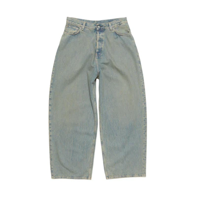 Acne Studios SS24 Baggy Mid-Rise Loose Blue Denim Jeans for Men - Washed Finish. B00336-BUF