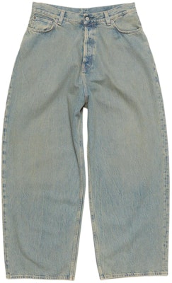 Acne Studios SS24 Baggy Mid-Rise Loose Blue Denim Jeans for Men - Washed Finish. B00336-BUF Order Acne Studios SS24 Baggy Mid-Rise Loose Blue Denim Jeans for Men - Washed Finish. B00336-BUF