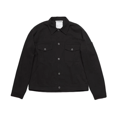 Acne Studios SS24 Black Loose Fit Single-Breasted Collar Jacket Men. B90731-900