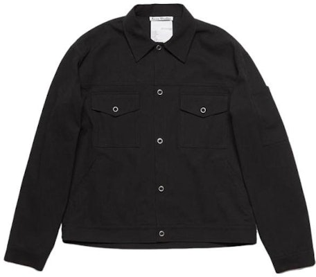 Chaqueta Negra Holgada Acne Studios SS24 Hombre con Cuello y Botonadura Simple. B90731-900 Order Chaqueta Negra Holgada Acne Studios SS24 Hombre con Cuello y Botonadura Simple. B90731-900