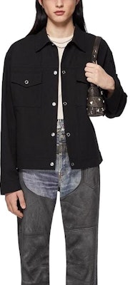 Chaqueta Negra Holgada Acne Studios SS24 Hombre con Cuello y Botonadura Simple. B90731-900 Lookbook Chaqueta Negra Holgada Acne Studios SS24 Hombre con Cuello y Botonadura Simple. B90731-900