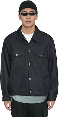 Chaqueta Negra Holgada Acne Studios SS24 Hombre con Cuello y Botonadura Simple. B90731-900 Purchase Chaqueta Negra Holgada Acne Studios SS24 Hombre con Cuello y Botonadura Simple. B90731-900