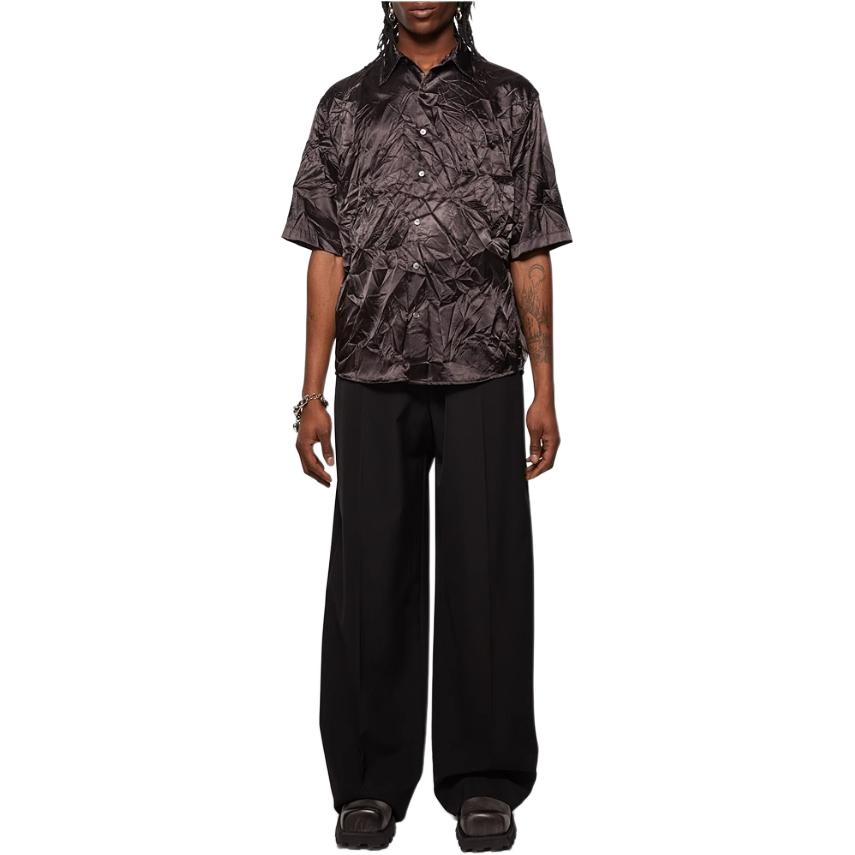 Lookbook Pantalones Negros Rectos y Relaxed Acne Studios SS24 para Hombre. BK0631-900