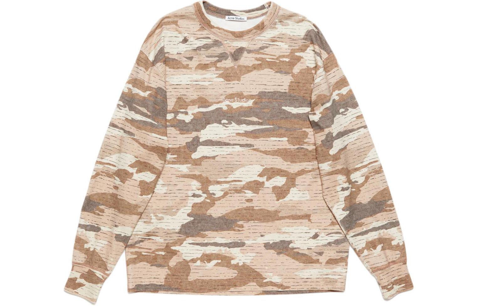 Order Sudadera Hombre Acne Studios SS24 Marrón Oversize con Logo de Brillantes BI0194-CA8