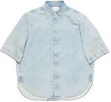 Acne Studios SS24 Buttoned Side-Pocket Non-Stretch Shirt Unisex Indigo Blue. CB0078-135 Acne Studios SS24 Buttoned Side-Pocket Non-Stretch Shirt Unisex Indigo Blue. CB0078-135