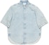 Buy Camisa Unisex Azul Índigo Acne Studios SS24 Bolsillos Laterales y Botones. CB0078-135