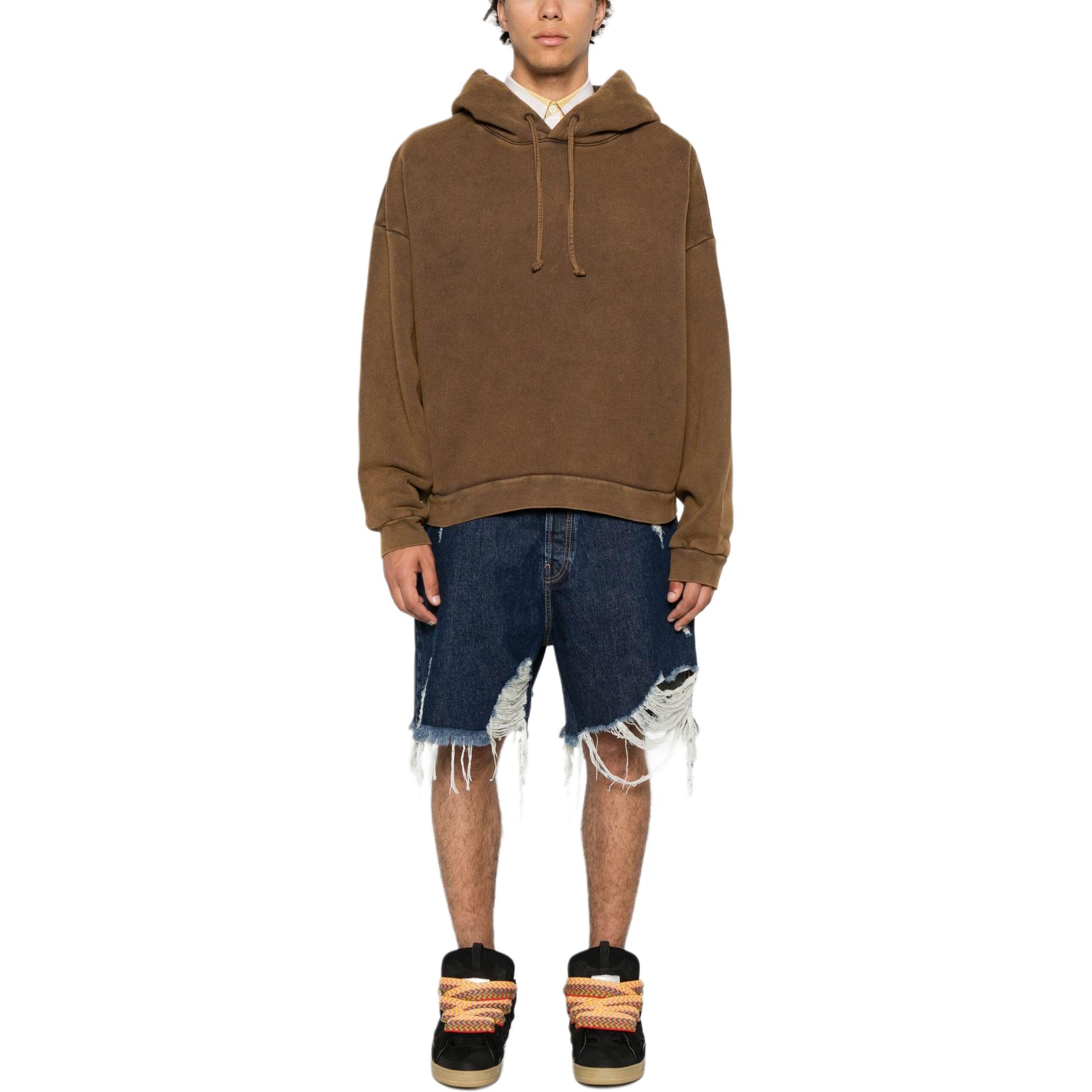 Acne Studios SS24 Chocolate Brown Unisex Oversized Pullover Hoodie Long Sleeve. CI0138-BROWN 圖 3