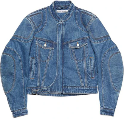 Acne Studios 2024春夏蓝色中性款牛仔机车夹克 B90744-863 Buy Acne Studios 2024春夏蓝色中性款牛仔机车夹克 B90744-863