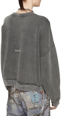 Acne Studios SS24 Distressed Oversized Logo Sweatshirt for Men - Faded Black. CI0137-BM0 Purchase Acne Studios SS24 Distressed Oversized Logo Sweatshirt for Men - Faded Black. CI0137-BM0