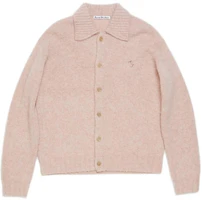 Acne Studios SS24 Embroidered Wool Knit Polo Long Sleeve Sweater Men’s Pink Mix B60294-AI4 Acne Studios SS24 Embroidered Wool Knit Polo Long Sleeve Sweater Men’s Pink Mix B60294-AI4