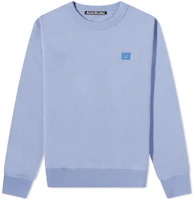 Order Acne Studios SS24 藍色笑臉圓領衛衣 男女休閒穿搭。 CI0114-CU2