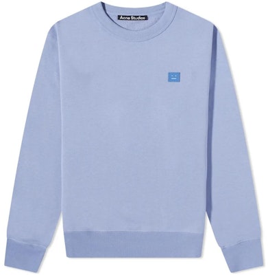 Acne Studios SS24 Face Blue Pullover Sweatshirt Unisex Crewneck Casual Wear. CI0114-CU2 Order Acne Studios SS24 Face Blue Pullover Sweatshirt Unisex Crewneck Casual Wear. CI0114-CU2