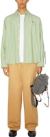 Acne Studios SS24 Face Kemeja Lengan Panjang Garis Hijau Fitted. CB0061-AQE Lookbook Acne Studios SS24 Face Kemeja Lengan Panjang Garis Hijau Fitted. CB0061-AQE