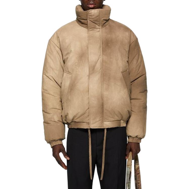 Lookbook Acne Studios SS24 Jaket Zip-Up Gradasi Camel Beige Lengan Panjang. B90706-DFJ