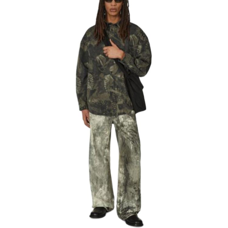 Purchase Acne Studios 男款 SS24 綠色滿版印花長袖襯衫 B90755-969