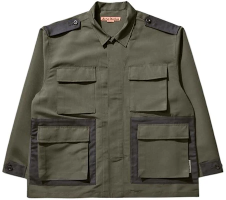 Acne Studios SS24 绿色长袖外套,翻领设计带口袋 FN-MN-OUTW000817 Buy Acne Studios SS24 绿色长袖外套,翻领设计带口袋 FN-MN-OUTW000817