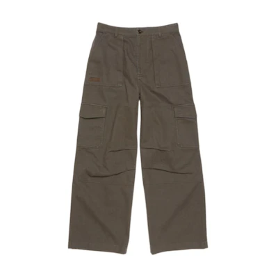 Acne Studios SS24 Khaki Green Multi-Pocket Relaxed Straight Pants Men BK0589-AB6
