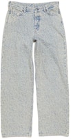 Order Acne Studios SS24 藍色低腰寬鬆字母提花牛仔褲 男款 B00349-BUF