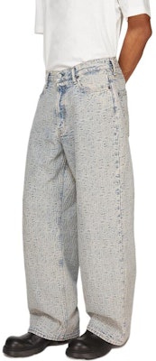 Acne Studios 男士SS24蓝色低腰宽松字母提花牛仔裤 B00349-BUF Purchase Acne Studios 男士SS24蓝色低腰宽松字母提花牛仔裤 B00349-BUF