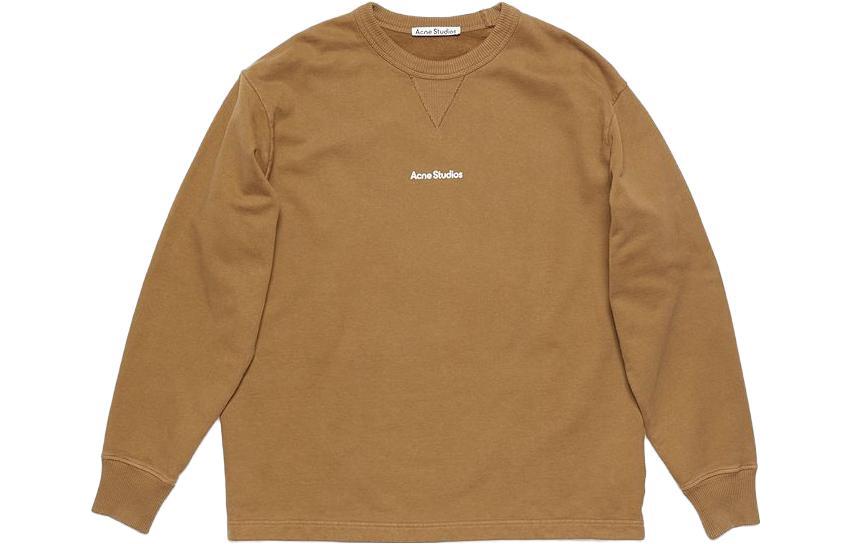 Acne Studios SS24 Oversized Crewneck Letter Print Sweatshirt Men Mud Grey. BI0197-DGY