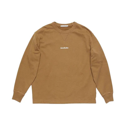 Acne Studios SS24 Oversized Crewneck Letter Print Sweatshirt Men Mud Grey. BI0197-DGY