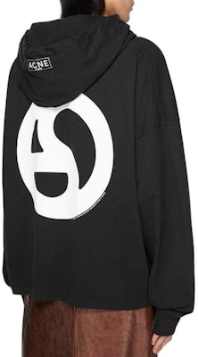 Acne Studios SS24 男女款黑色寬版落肩連帽上衣。 CI0161-900 Purchase Acne Studios SS24 男女款黑色寬版落肩連帽上衣。 CI0161-900