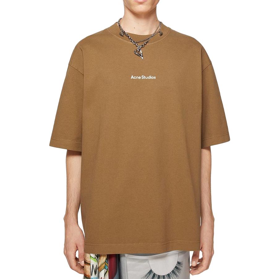 Acne Studios SS24 Oversized Dropped Shoulder Logo T-Shirt Men Mud Gray. BL0385-DGY 圖 3