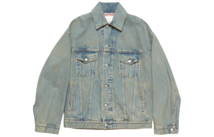 Acne Studios SS24 Oversized Washed Denim Jacket Unisex Blue C90168-BUF