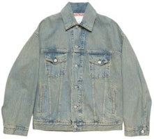 Acne Studios SS24 Oversized Washed Denim Jacket Unisex Blue C90168-BUF Acne Studios SS24 Oversized Washed Denim Jacket Unisex Blue C90168-BUF