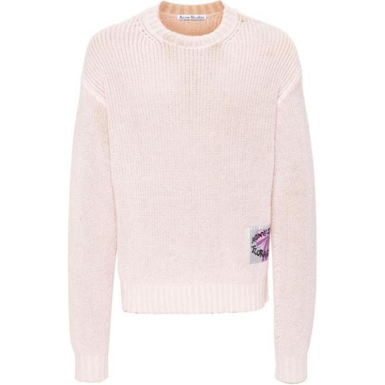 Acne Studios SS24 Pink Oversized Crewneck Long Sleeve Sweater Men’s. B60322PALEPINKVINBEIGE 圖 2