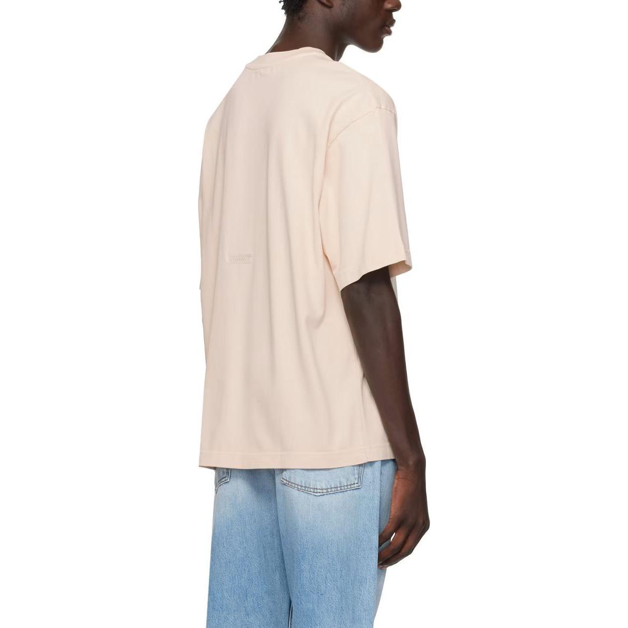 Shop Acne Studios SS24 简约粉色圆领短袖休闲T恤。 CL0218-DKY