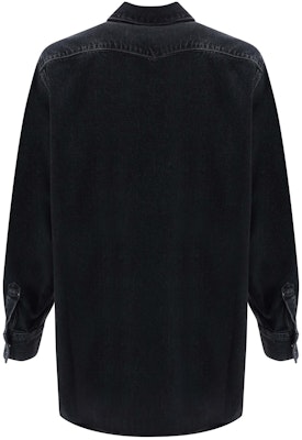 Acne Studios SS24 Solid Black Button-Up Long Sleeve Shirt for Men. CB0079-900 Lookbook Acne Studios SS24 Solid Black Button-Up Long Sleeve Shirt for Men. CB0079-900