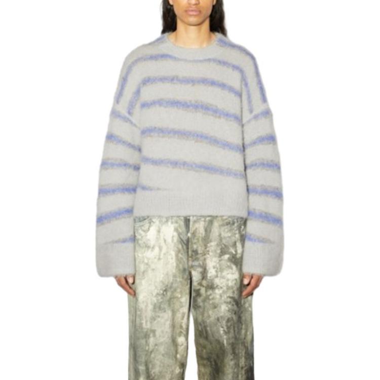 Acne Studios SS24 Striped Comfortable Crewneck Pullover Sweater Blue B60315-DLQ 圖 3