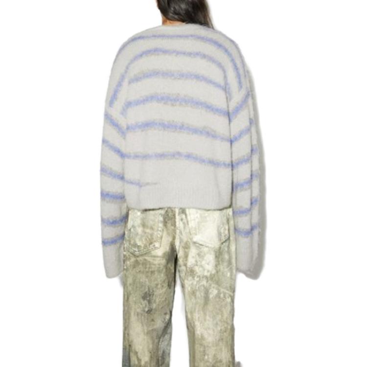 Acne Studios SS24 Striped Comfortable Crewneck Pullover Sweater Blue B60315-DLQ 圖 4