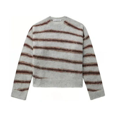 Acne Studios SS24 Striped Loose-Fit Mohair Pullover Sweater Unisex. B60315