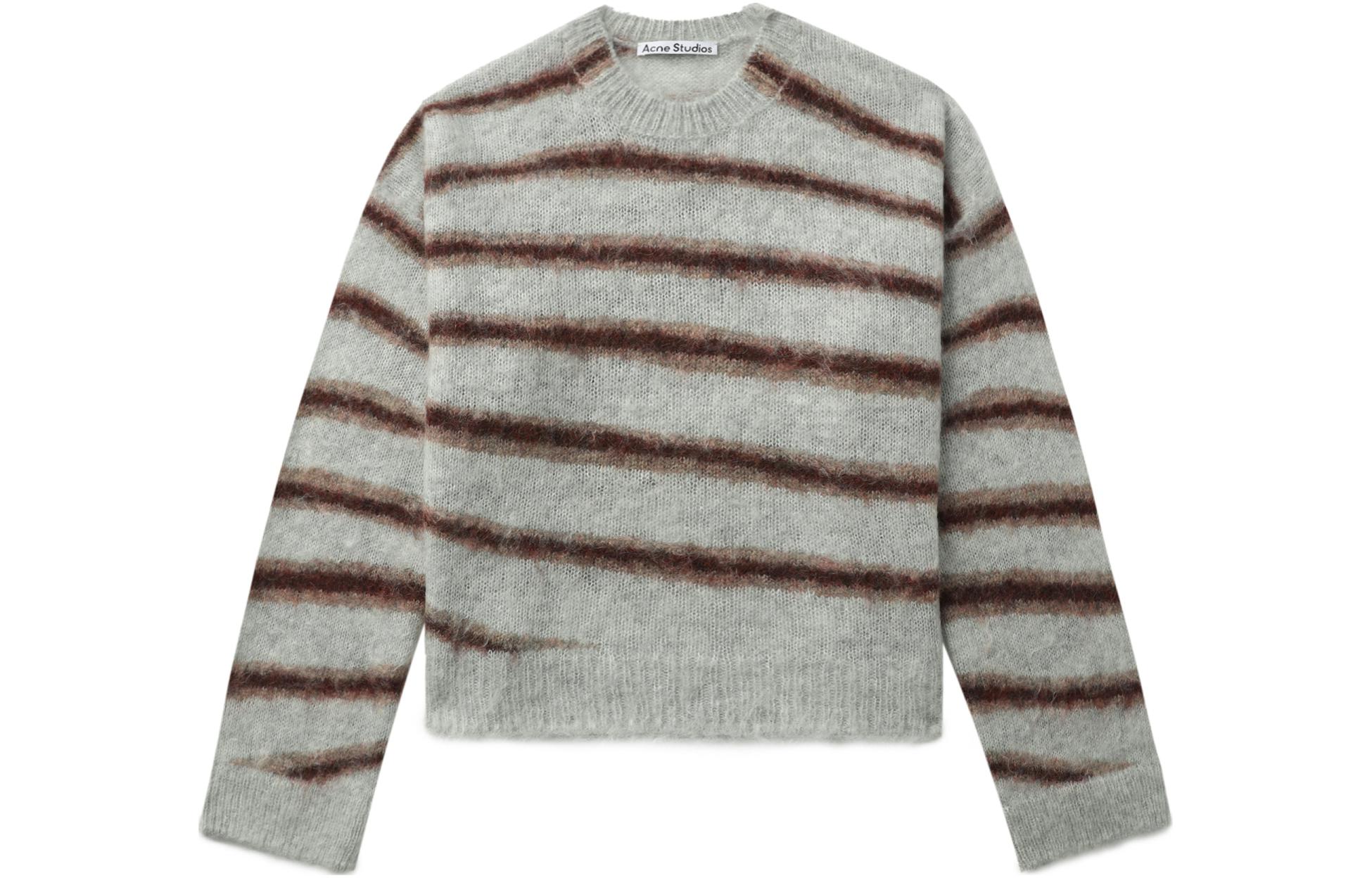 Acne Studios SS24 Striped Loose-Fit Mohair Pullover Sweater Unisex. B60315 圖 2