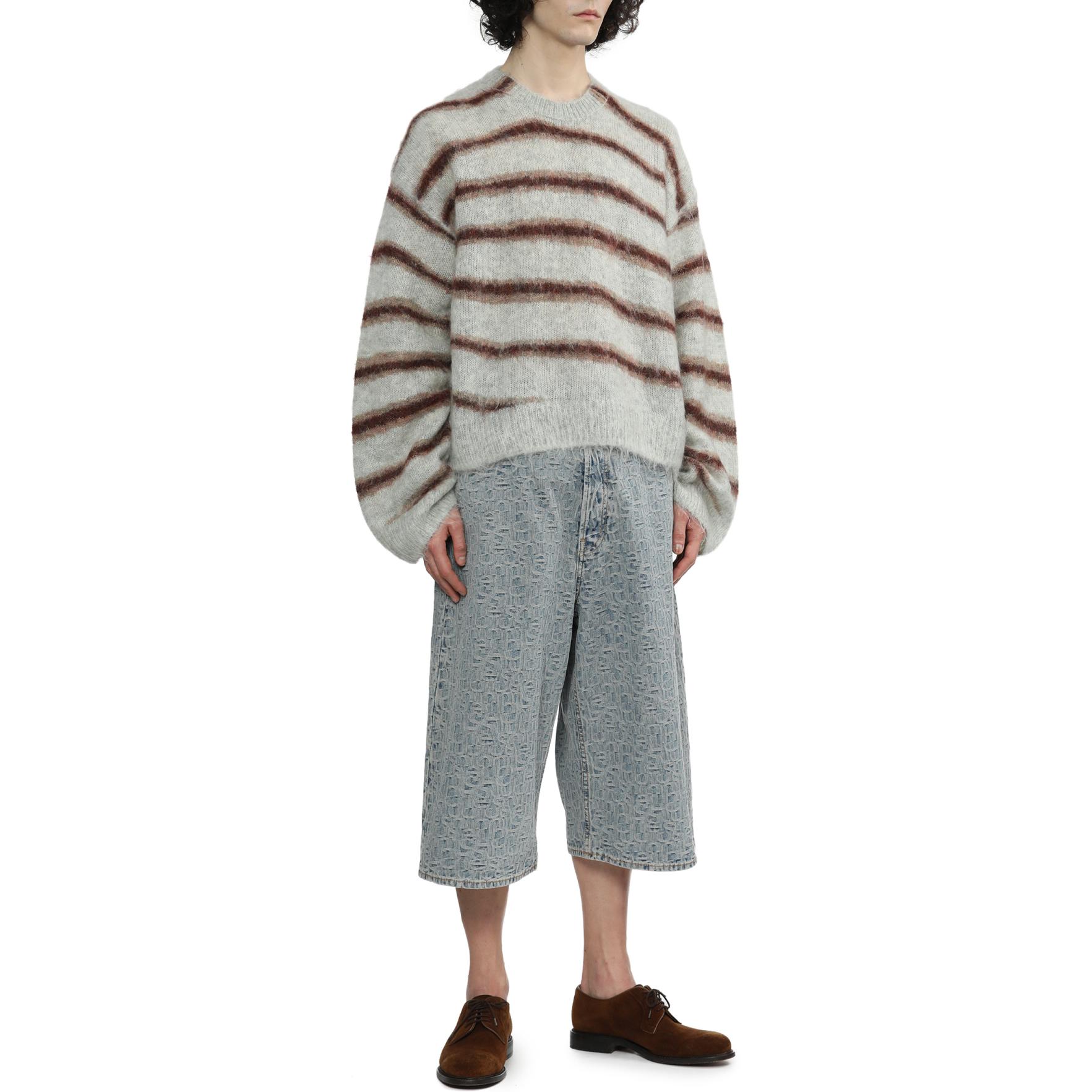 Acne Studios SS24 Striped Loose-Fit Mohair Pullover Sweater Unisex. B60315 圖 4