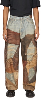 Acne Studios SS24超宽松涂鸦宽腿牛仔裤 蓝色棕色. B00344-AG7 Lookbook Acne Studios SS24超宽松涂鸦宽腿牛仔裤 蓝色棕色. B00344-AG7