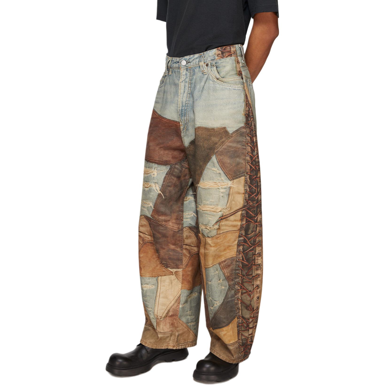 Purchase Acne Studios SS24超宽松涂鸦宽腿牛仔裤 蓝色棕色. B00344-AG7