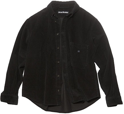 Chaqueta Unisex de Pana con Botones Negra Acne Studios SS24. C90164-Black Order Chaqueta Unisex de Pana con Botones Negra Acne Studios SS24. C90164-Black