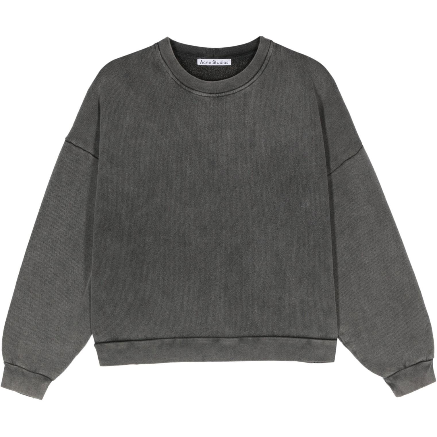 Acne Studios SS24 Unisex Crewneck Relaxed Fit Cotton Sweatshirt Grey CI0137-GRAY