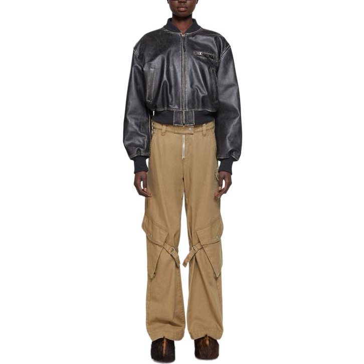 Lookbook Acne Studios SS24 Pantalones Cargo Unisex Beige Claro Multibolsillos Rectos. AK0829-AE5