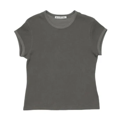 Acne Studios SS24 Unisex Plain Short-Sleeve Crewneck T-Shirt Light Grey CL0266-DJO