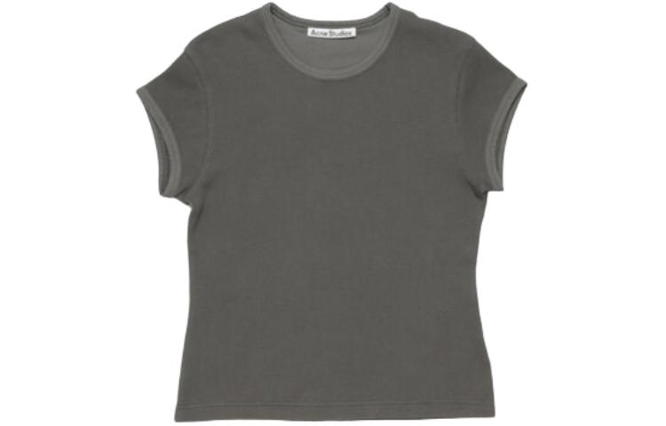 Order Acne Studios SS24 男女同款简约短袖圆领T恤 浅灰色 CL0266-DJO