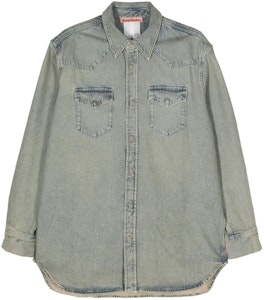 アクネ ステュディオズ SS24 ユニセックス リラックスフィット コットンシャツ ピンクブルー CB0073-BUF Order アクネ ステュディオズ SS24 ユニセックス リラックスフィット コットンシャツ ピンクブルー CB0073-BUF